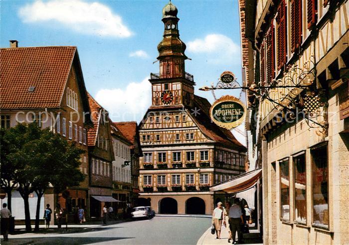 Kirchheim Teck Partie am Rathaus Fachwerkhaus Historisches Gebaeude