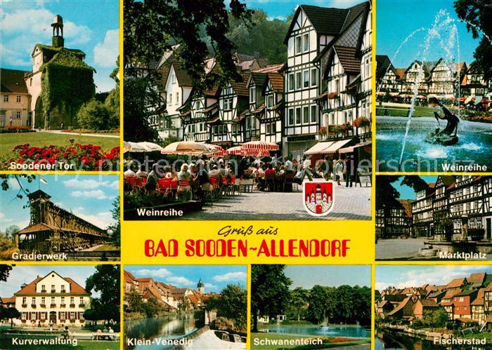 Bad Sooden-Allendorf Soodener Tor Gradierwerk Kurverwaltung Weinreihe Marktplatz