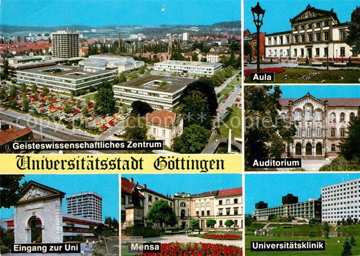 Goettingen Niedersachsen Stadtblick Aula Auditorium Eingang zur Uni Mensa Unikli