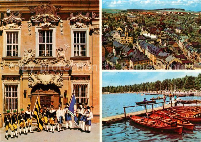 Schneeberg Erzgebirge Panorama Bootsanlegestelle