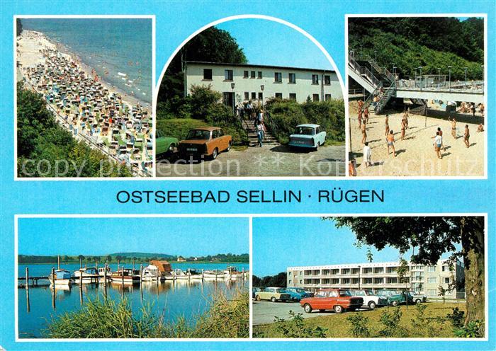 Sellin Ruegen Strand FDGB Erholungsheim Waldfrieden Bootsstege