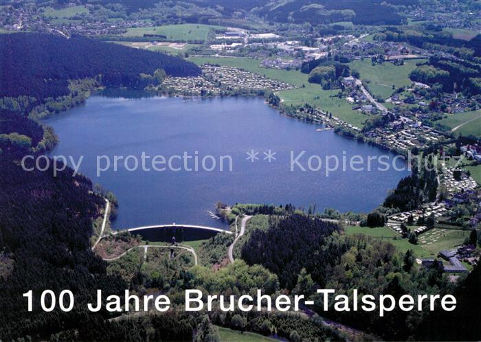 Marienheide Fliegeraufnahme Brucher Talsperre