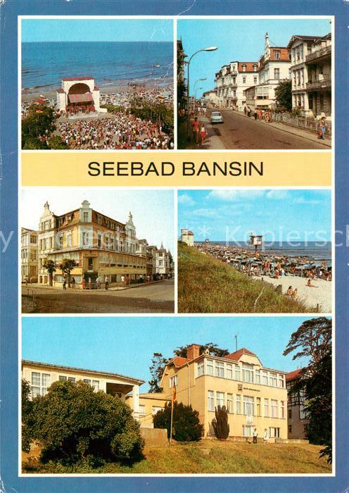 Bansin Ostseebad Konzertpavillon Karl Marx Strasse FDGB Erholungsheime