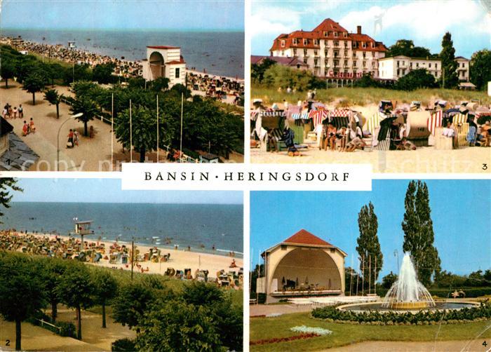 Heringsdorf Ostseebad Usedom Bansin Musikpavillon Strand FDGB Heim Kurpark Herin