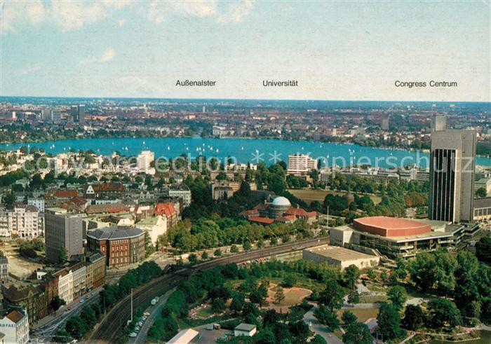 Hamburg Fliegeraufnahme Aussenalser Universitaet Congress Centrum