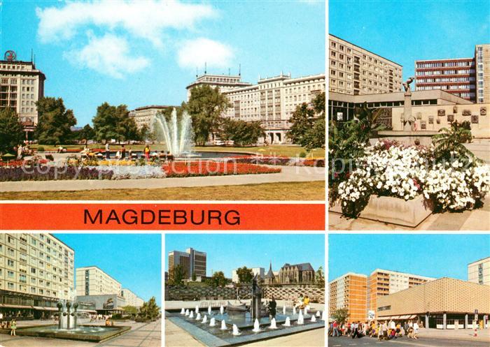 Magdeburg Wilhelm Pieck Allee Eulenspiegelbrunnen Karl Marx Strasse