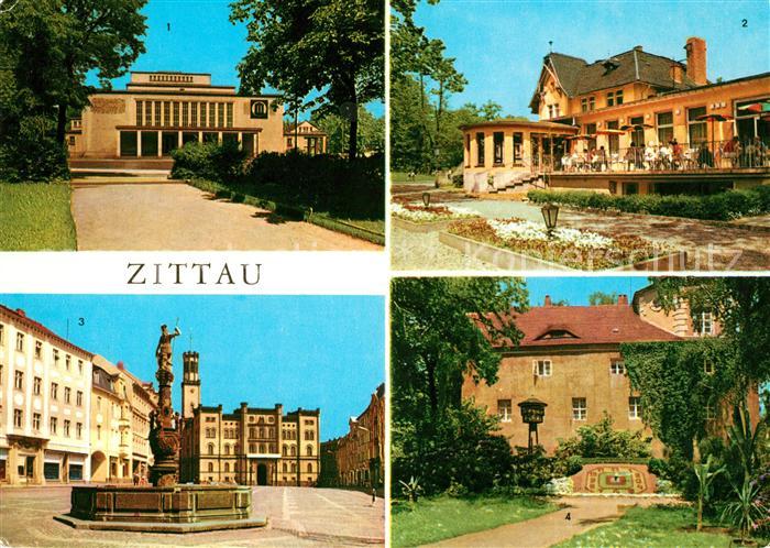 Zittau Gerhart Hauptmann Theater HOG Burgteich Platz der Jugend Blumenuhr