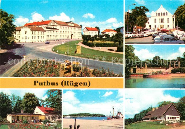 Putbus Ruegen Ernst Thaelmann Platz KG Rosencafe Hafen Lauterbach Theater