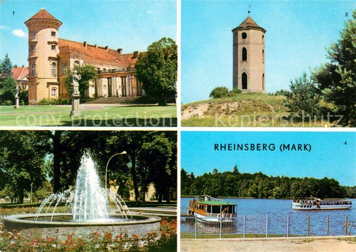 Rheinsberg Schloss Leuchtturm Springbrunnen