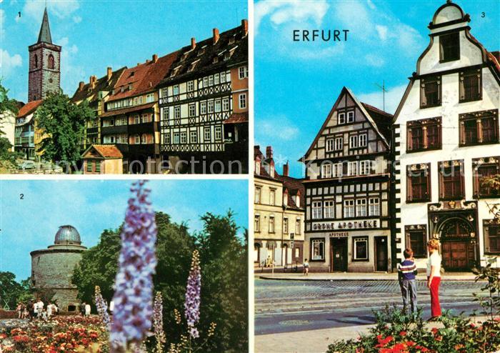 Erfurt Kraemerbruecke IGA Volkssternwarte Weinrestaurant Hohe Lilie