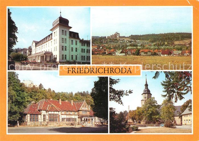 Friedrichroda FDGB Erholungsheim Bahnhof Reinhardsbrunn Kirchplatz