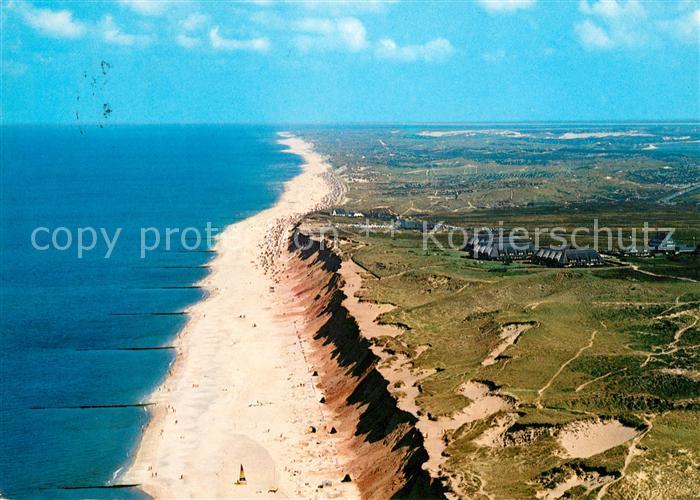 Insel Sylt Fliegeraufnahme Am Roten Kliff