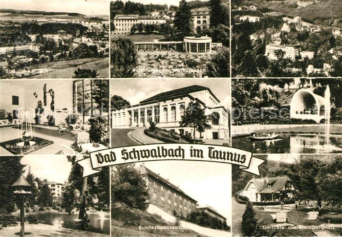 Bad Schwalbach Kuranlage Bundesbahnzentrum Golfcafe Kleingolfplatz