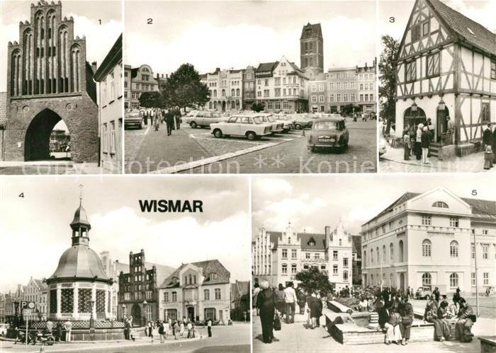 Wismar Mecklenburg Wassertor Markt Runde Grube Wasserkunst Alter Schwede