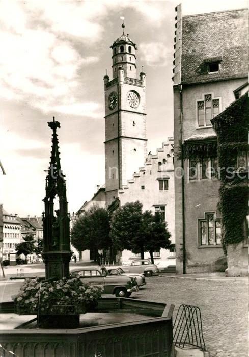 Ravensburg Wuerttemberg Blaeserturm Marktbrunnen