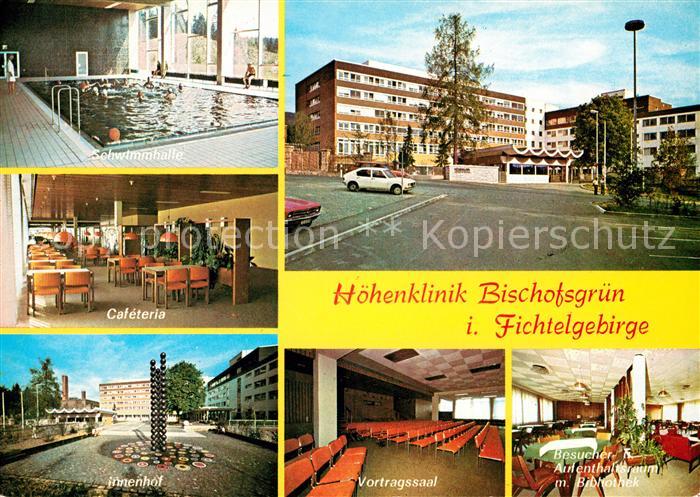 Bischofsgruen Hoehenklinik Schwimmhalle Innenhof Vortragssaal Cafeteria