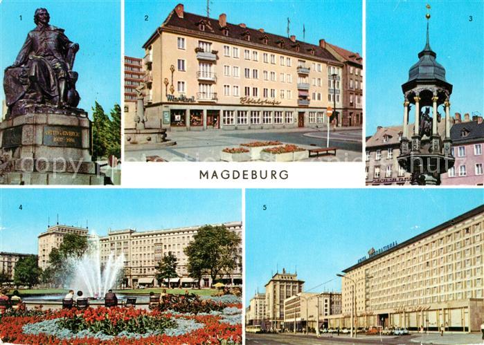 Magdeburg Otto von Guericke Denkmal Alter Markt Magdeburger Reiter Wilh Pieck Al