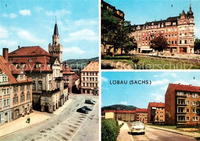 Loebau Sachsen Platz der Befreiung Karl Marx Platz Lindenstrasse