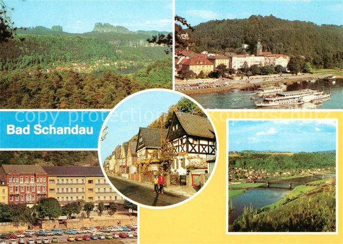 Bad Schandau Schrammsteine Dampferanlegestelle FDGB Erholungsheim Louis Fuernber