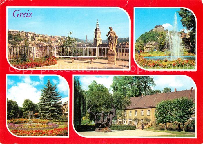 Greiz Thueringen Schanzengarten am Oberen Schloss Karl Liebknecht Platz Goethepa