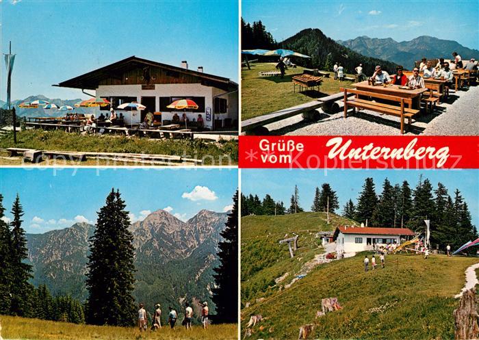 Ruhpolding Gipfelgaststaette Unternberg Sonnenterrasse Hoehenwandern Drachenflug