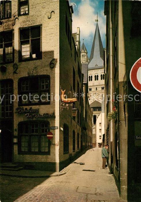 Koeln Rhein Alt Koeln mit St Martin