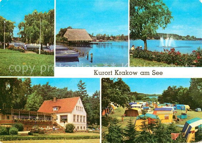 Krakow See Dampferanlegestelle Fischerhaus Seeblick HOG Joernberg Zeltplatz