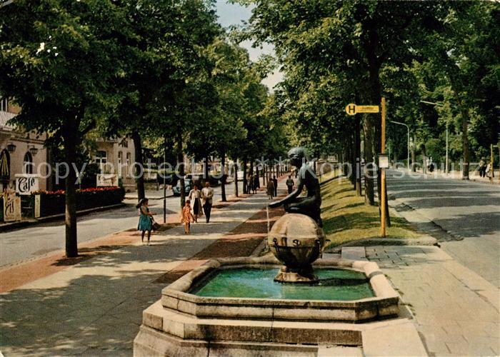 Bad Wildungen Brunnenallee mit Brunnennymphe