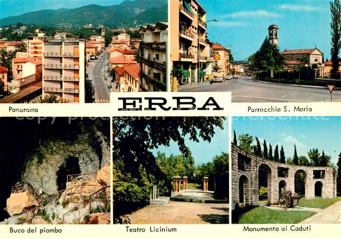 Erba Como Panorama Parrocchia S Maria Buco del piombo Teatro Licinium Monumento