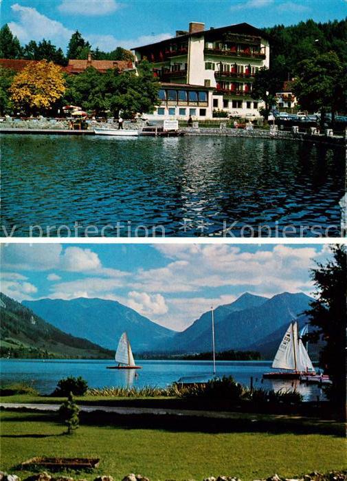 Schliersee Hotel Schlierseer Hof mit Brecherspitze und Jaegerkamp
