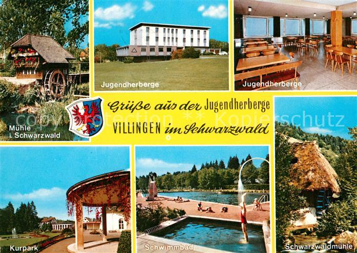Villingen-Schwenningen Muehle Jugendherberge Gastraum Kurpark Schwimmbad Schwarz