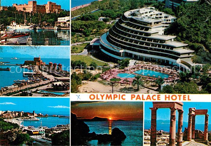 Rhodos Rhodes aegaeis Schloss Hafen Tempelruine Olympic Palace Hotel Fliegeraufn