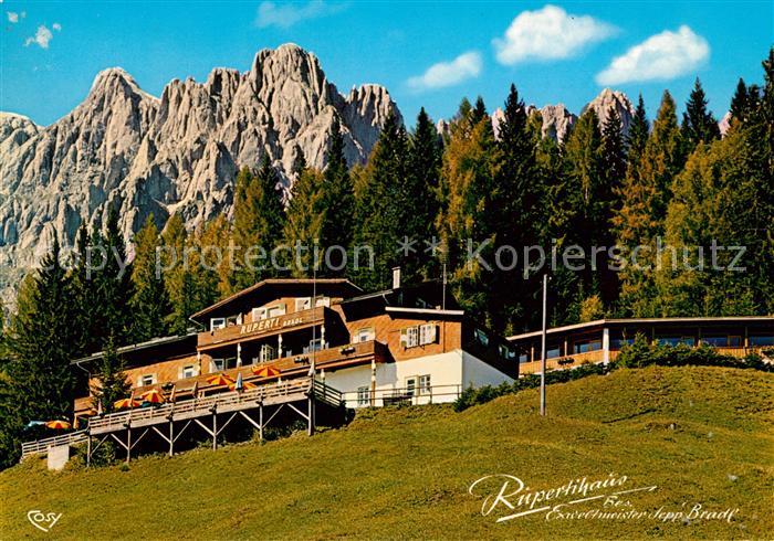 Muehlbach Hochkoenig Alpengasthof Rupertihaus mit Manndlwand