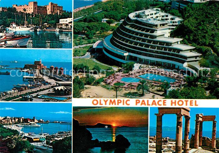 Rhodos Rhodes aegaeis Schloss Hafen Olympic Palace Hotel Tempelruine