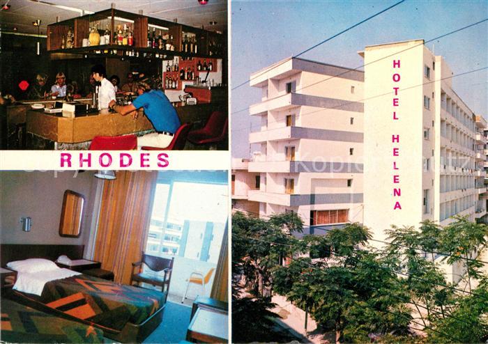 Rhodos Rhodes aegaeis Hotel Helena Bar Gaestezimmer