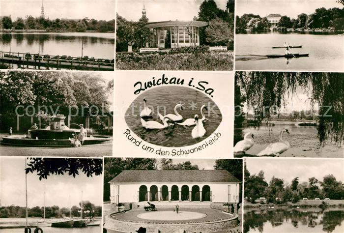Zwickau Sachsen Schwanenteich Panorama