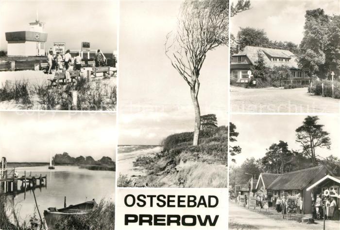 Prerow Ostseebad Hauptrettungsturm Weststrand Cafe Strandeck Ladenstrasse