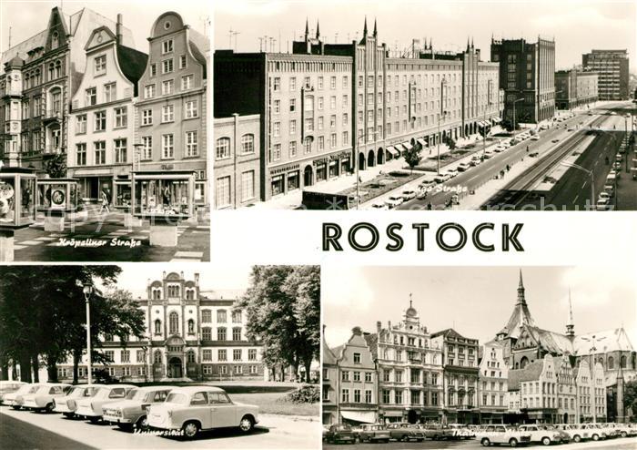 ROSTOCK  CITY Kroepeliner Strasse Universitaet Thaelmannplatz Lange Strasse