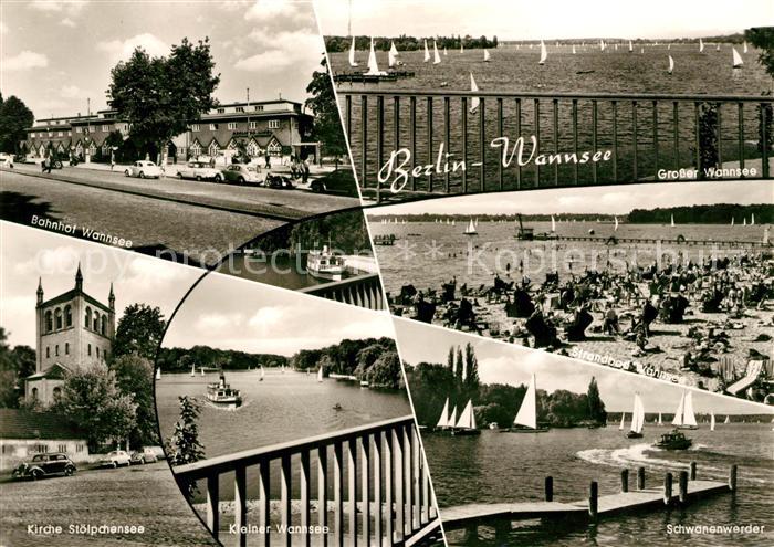 Berlin-Wannsee Bahnhof Kirche Stoelpchensee Schwanenwerder Strandbad