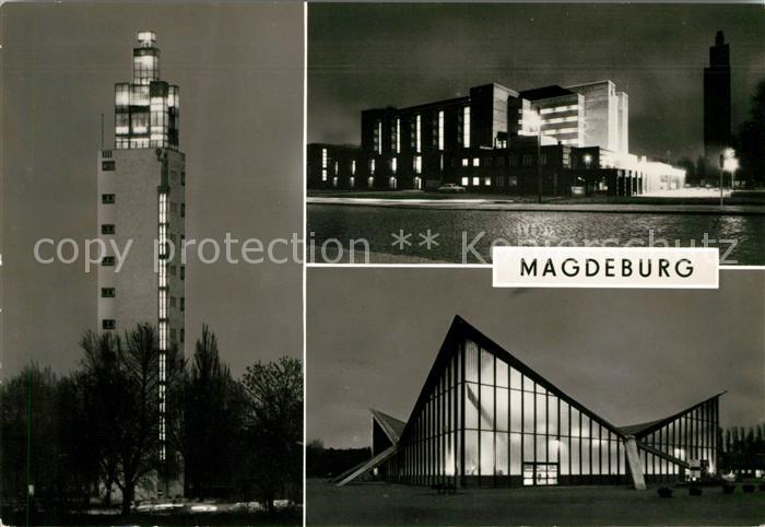 Magdeburg Aussichtsturm Stadthalle Ausstellungszentrum Kulturpark Rotehorn