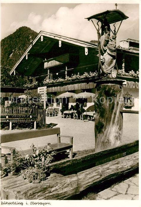 Ruhpolding Brunnen Ortsansicht