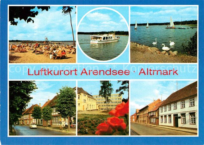 Arendsee Altmark Badestrand Arendsee Friedensstrasse FDGB Erholungsheim Waldheim
