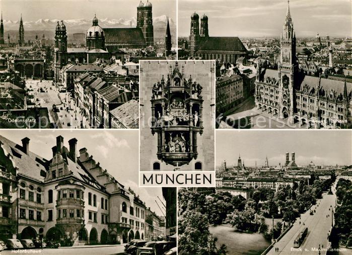 Muenchen Rathaus Odeonsplatz Hofbraeuhaus