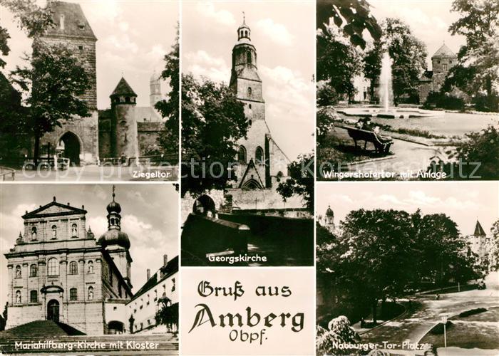 Amberg Oberpfalz Ziegeltor Georgskirche Nabburger Tor