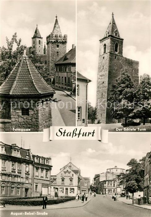 Stassfurt Turmgasse Schiefe Turm August Bebel Strasse