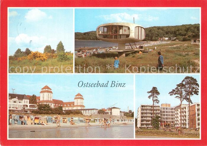 Binz Ruegen Bluehender Ginster Rettungsturm Kurhaus Erholungsheim Woelln