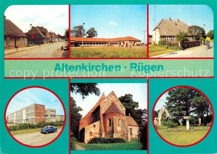 Altenkirchen Ruegen Werner Seelenbinder Strasse Industriewarenkauf Kirche