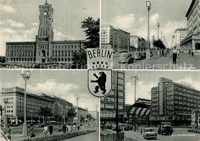 BERLIN  CITY Rathaus Stalinallee Alexanderplatz