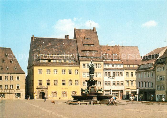 Freiberg Sachsen Obermarkt Brunnen Otto der Reiche