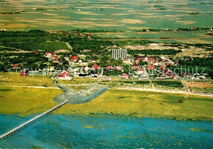 Peter-Ording St Fliegeraufnahme Seebruecke Sandbank